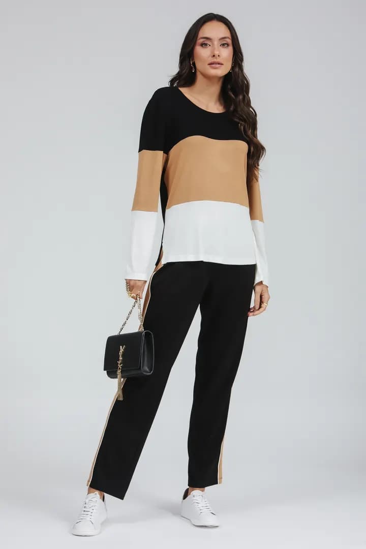 Aerolook Calça E Blusa Color Block