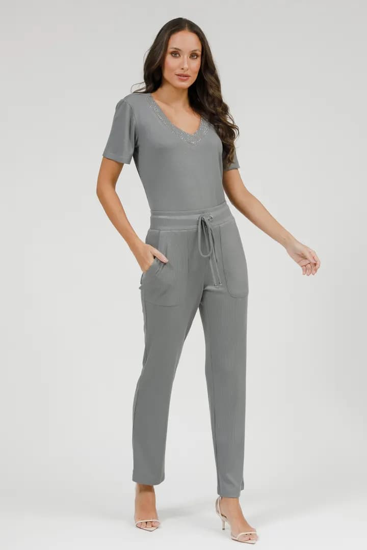 Aerolook Calça E Blusa Com Cristais