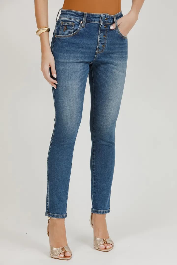 Calça Feminina Jeans Boyfriend Skinny - Jeans Médio