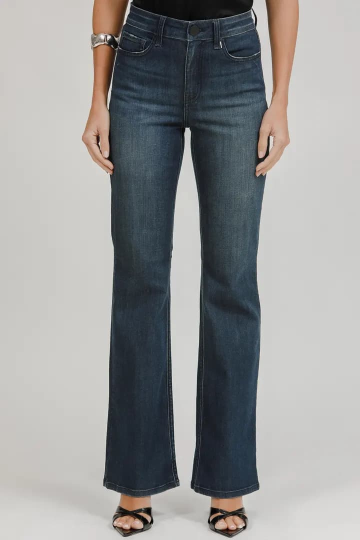Calça Feminina Jeans Luciana Flare - Jeans Escuro