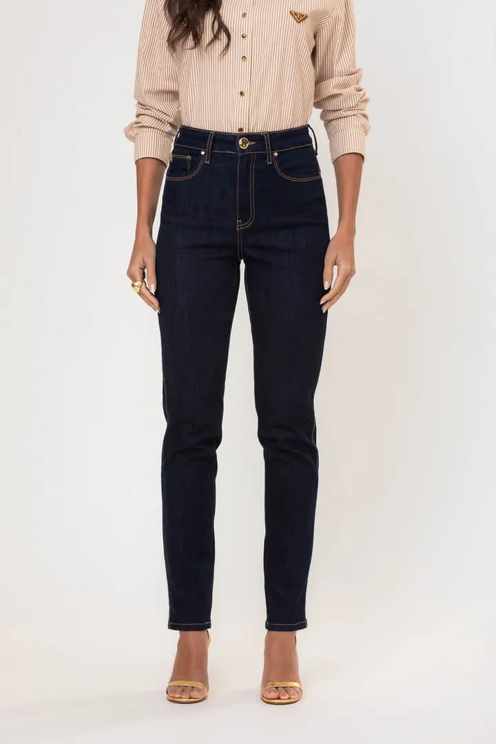 Calça Feminina Jeans Luciana Skinny - Jeans Escuro